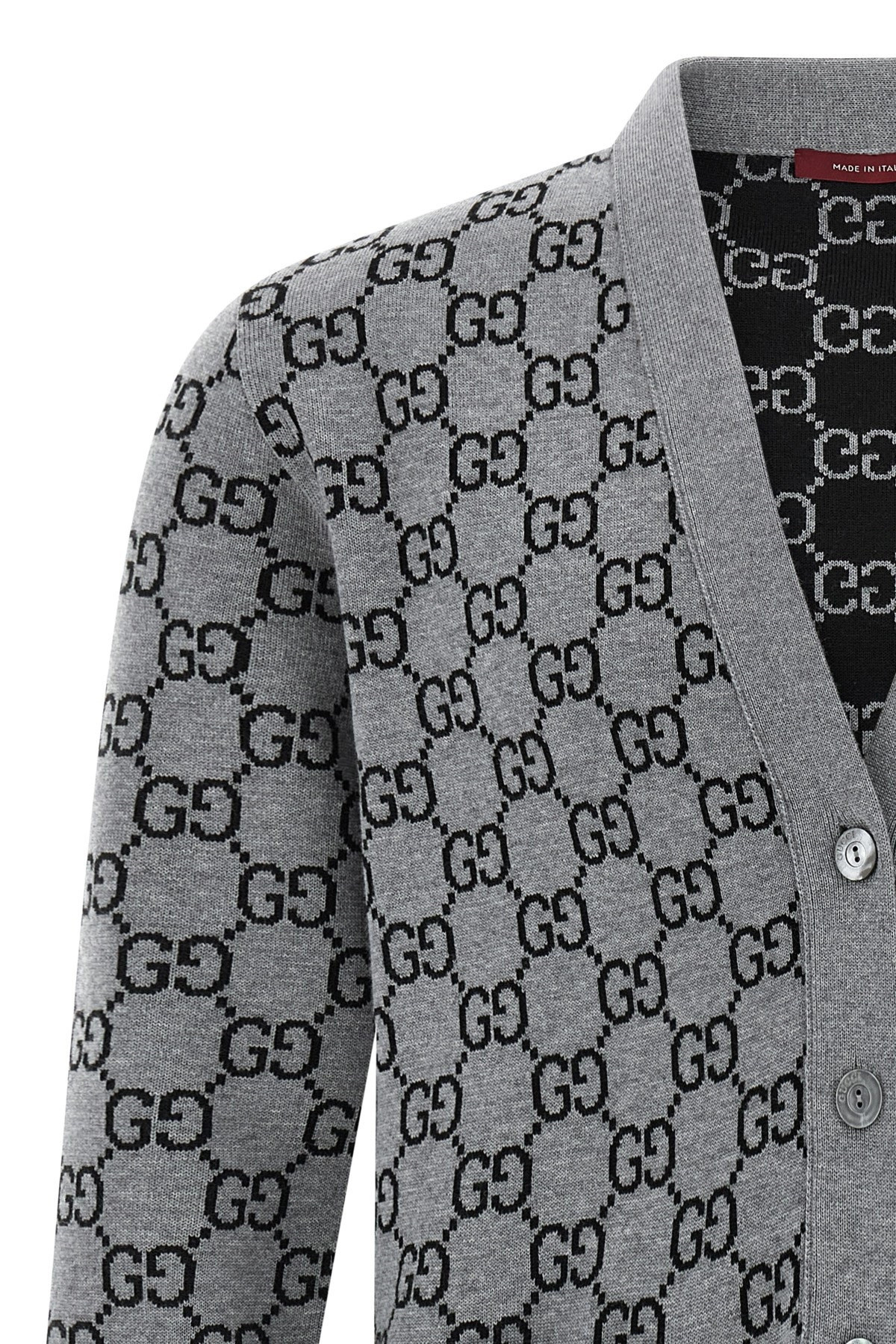 GG jacquard reversible cardigan - 4