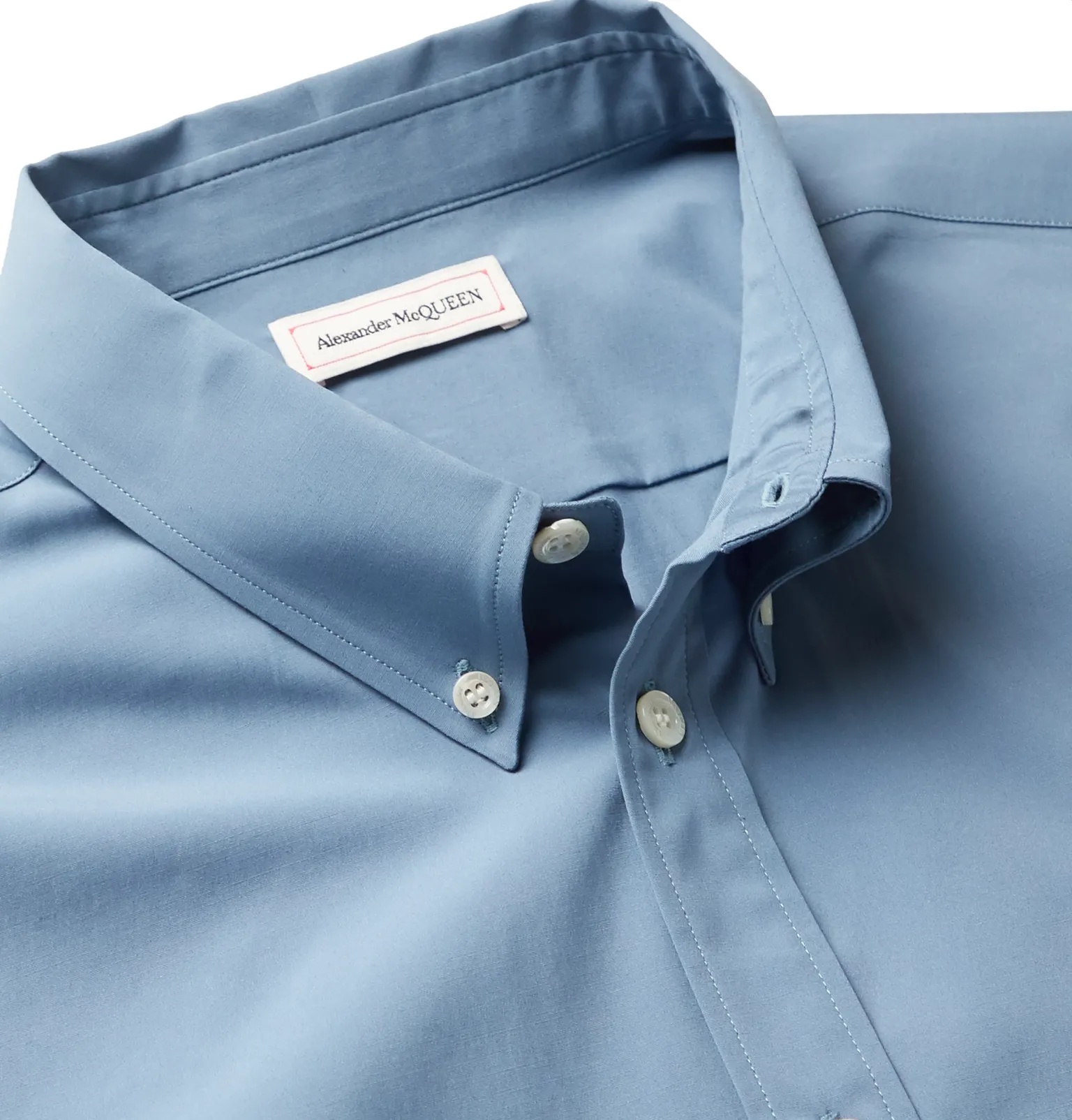 Slim-Fit Button-Down Collar Stretch-Cotton Poplin Shirt - 5