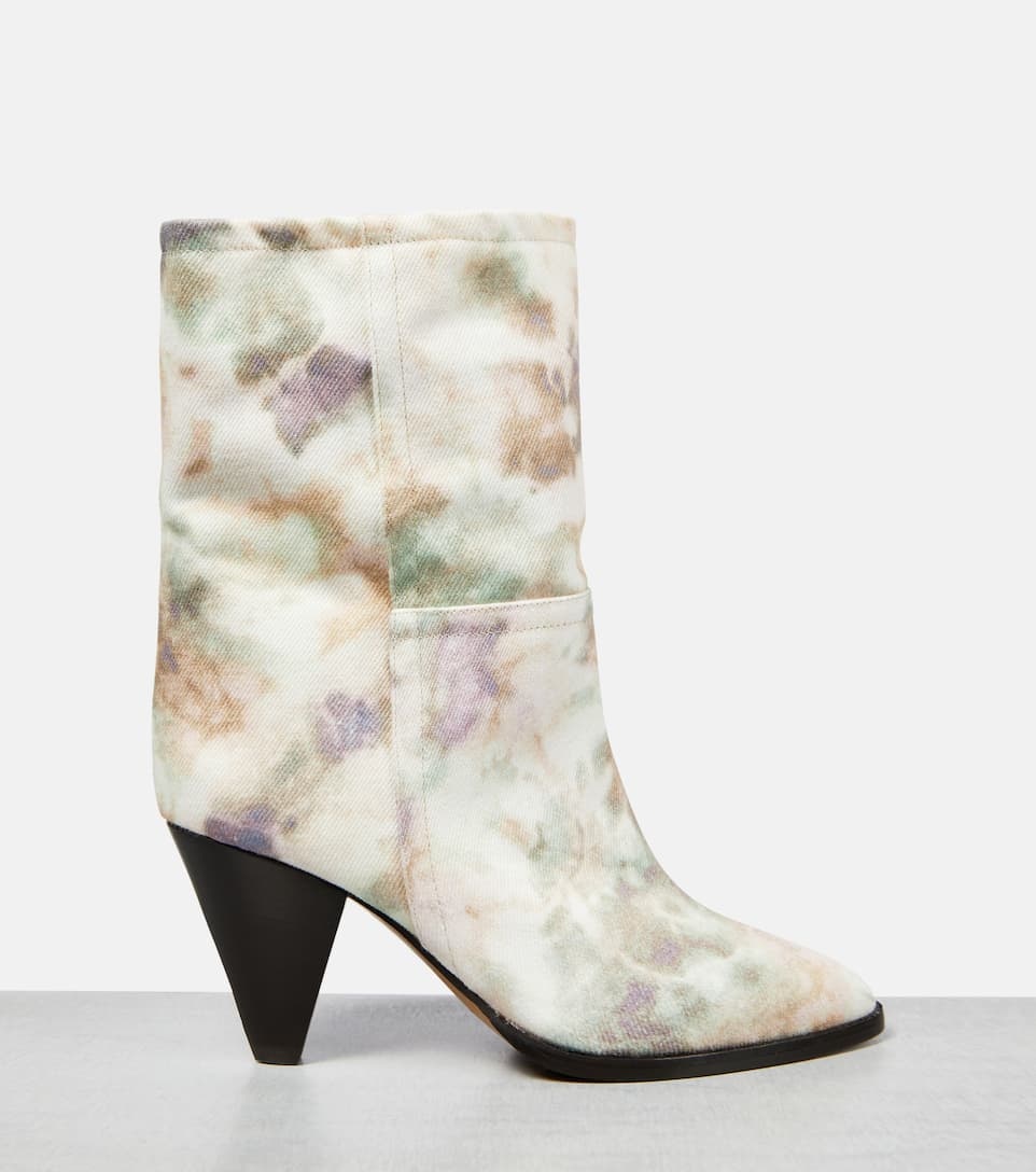 Rouxa printed canvas ankle boots - 6