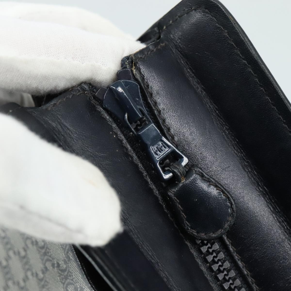 CELINE Macadam Canvas Shoulder Bag Coated Canvas Navy - 10