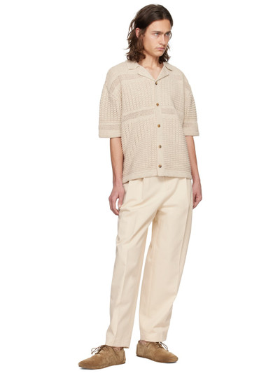 LE17SEPTEMBRE Off-White Pleated Trousers outlook