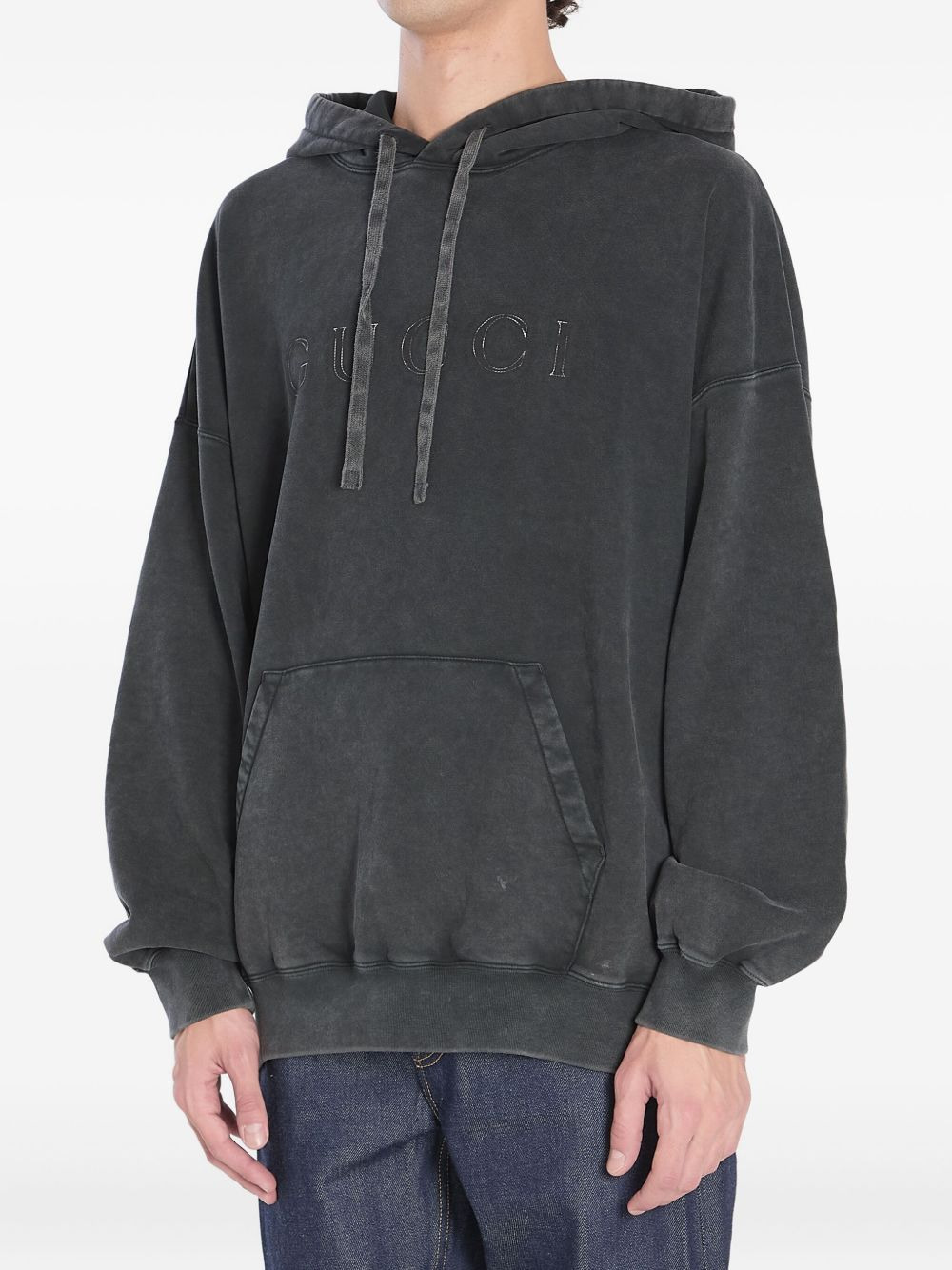 logo-embroidered hoodie - 2
