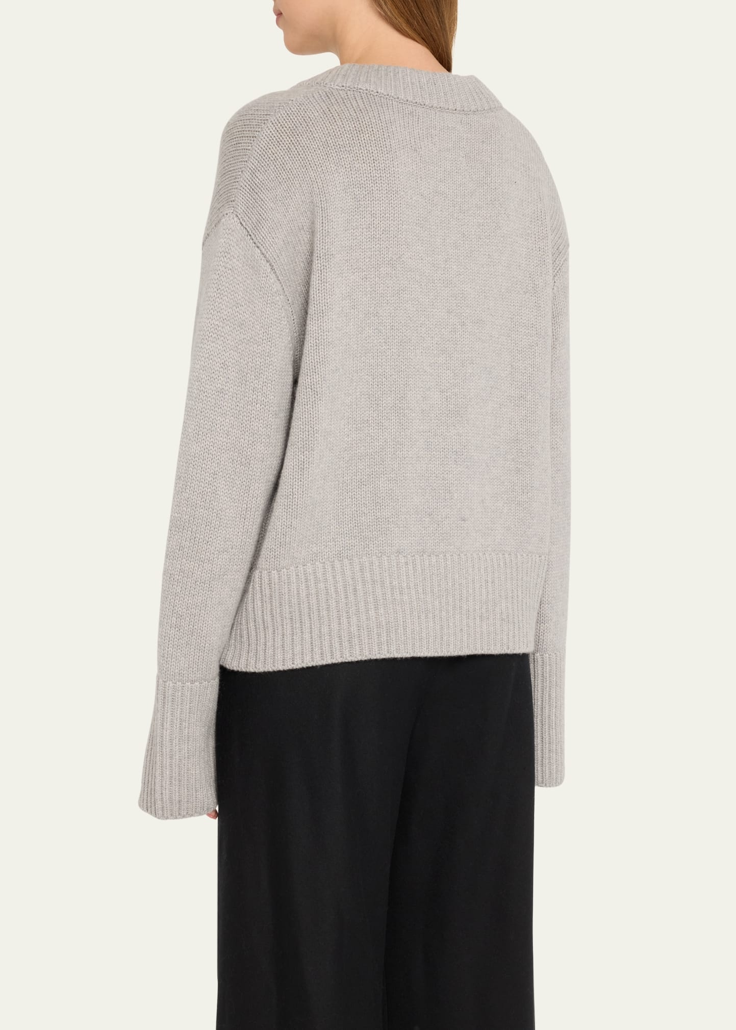 Aletta V-Neck Cashmere Knit Sweater - 3