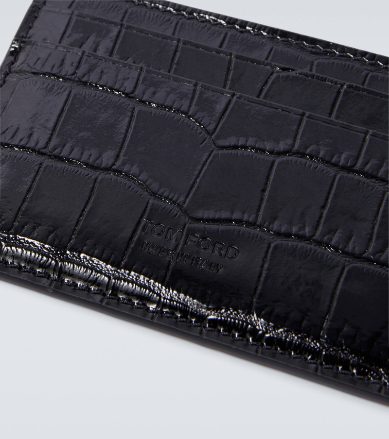 Croc-effect leather card holder 3