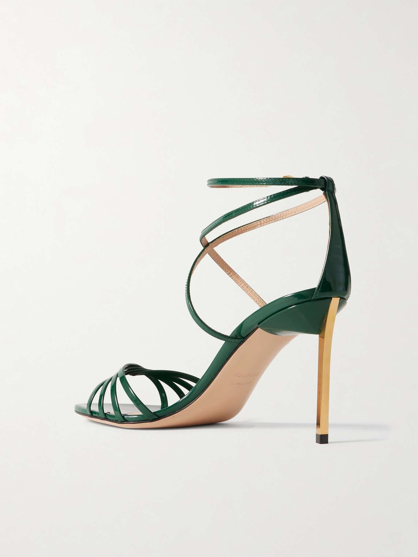 Ida patent-leather sandals Emerald - 3