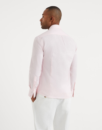 Brunello Cucinelli Lightweight Oxford slim fit shirt with button-down collar outlook