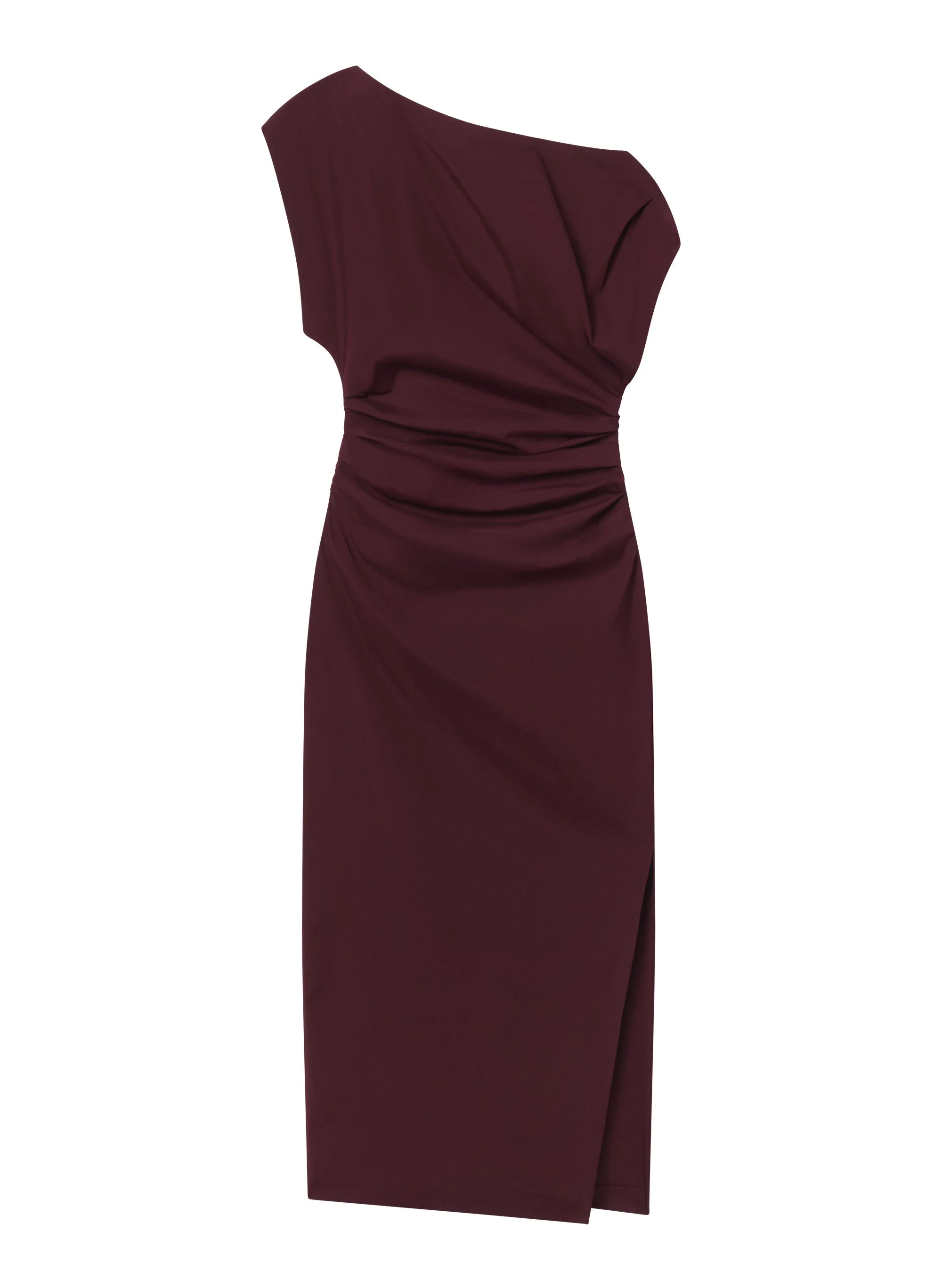 Nara Stretch Cotton Off Shoulder Midi Dress - 1