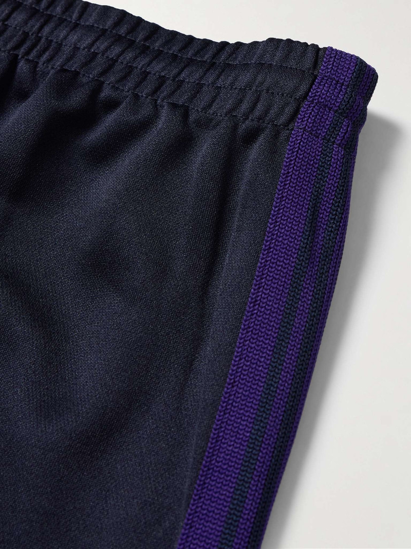 Tapered Logo-Embroidered Striped Jersey Track Pants 4