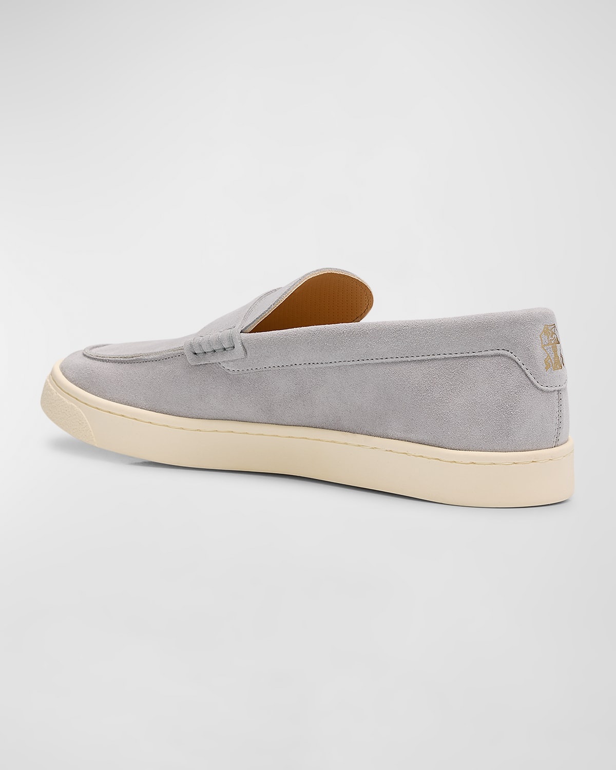 Men's Suede Moccasin Penny Loafers - 4