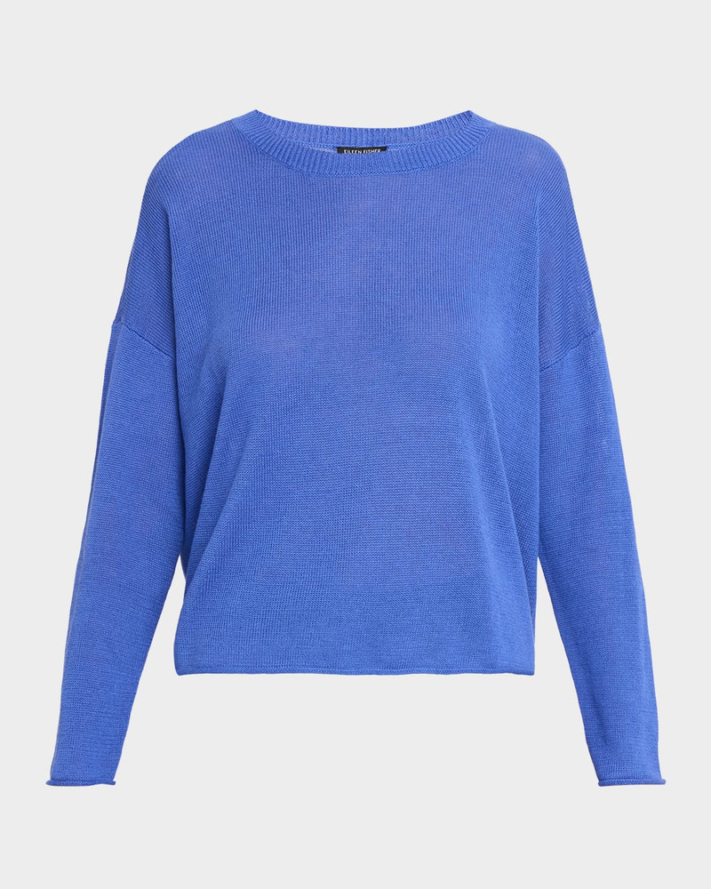 Crewneck Organic Linen-Cotton Sweater 1