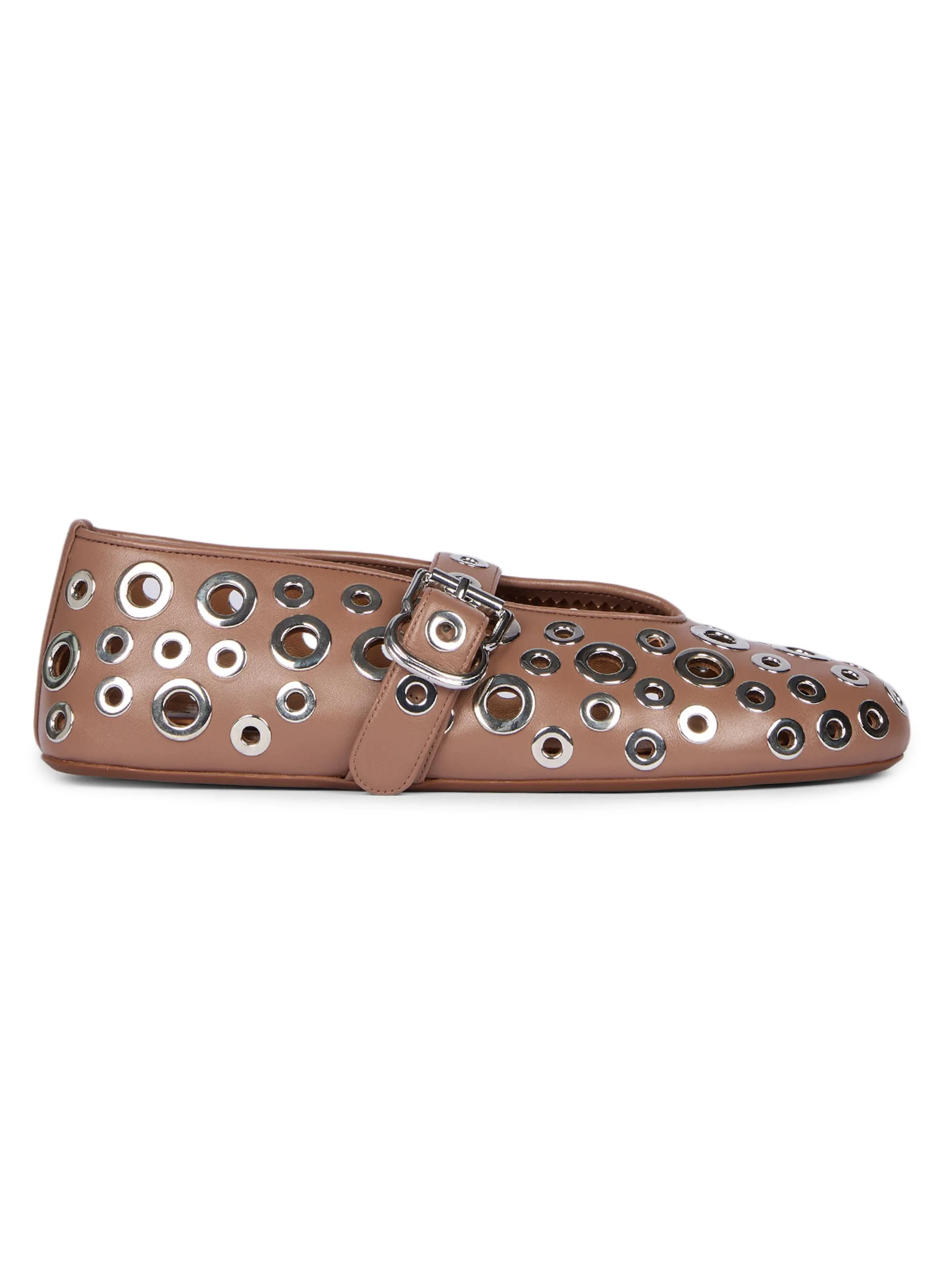 Women's Grommet Ballet Flats - Beige Vieux Rose - 1