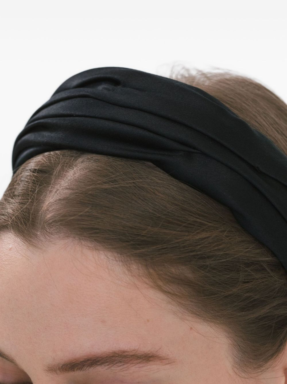 pleated silk headband - 3