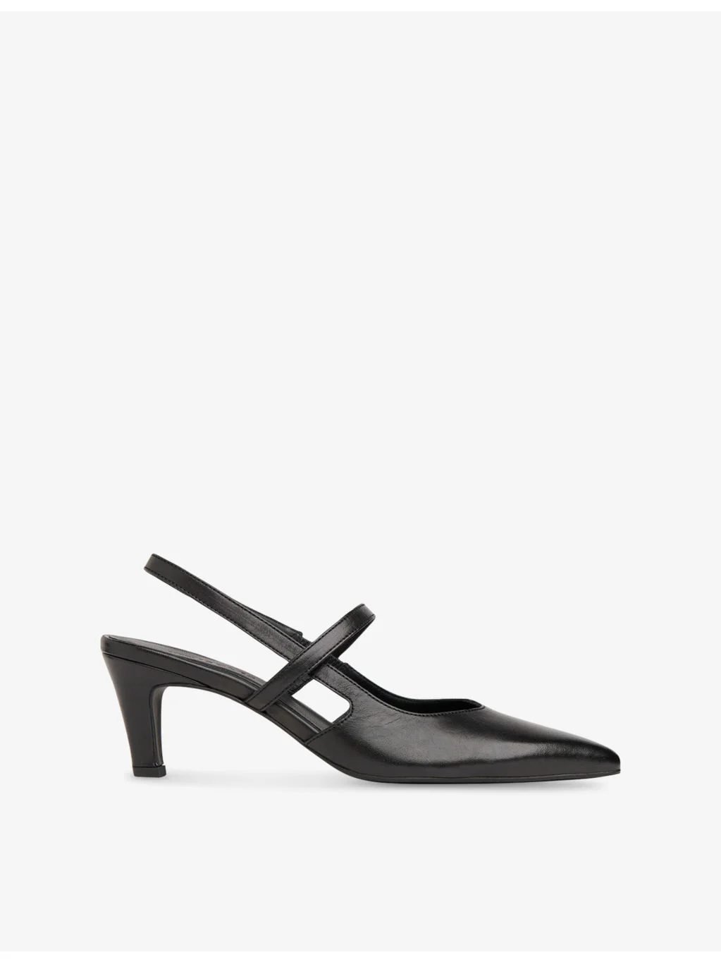 Cecily pointed-toe leather heeled slingbacks - 1