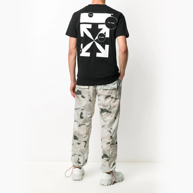 Off-White Cut Here Short Sleeve Black OMAA027F20FAB0091001 - 2