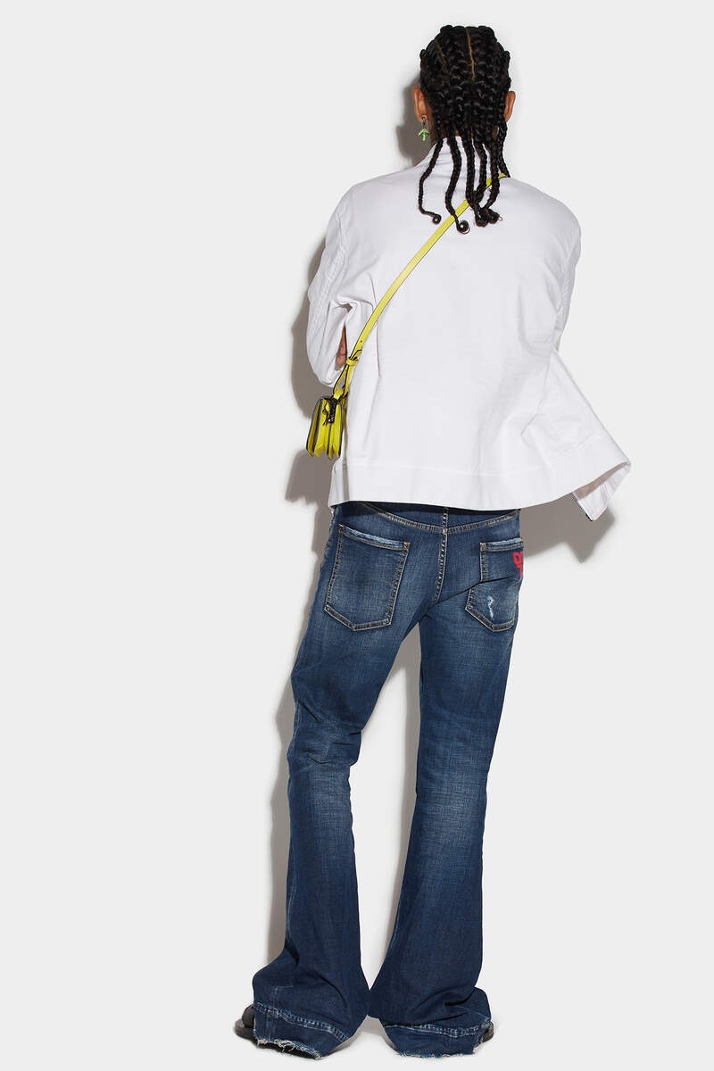 DARK JAMAICA WASH BOB JEANS - 2