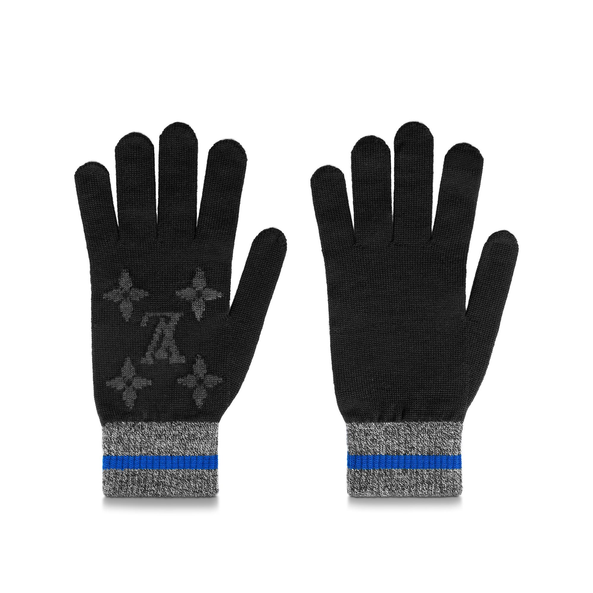 Monogram Color Block Knit Gloves - 2