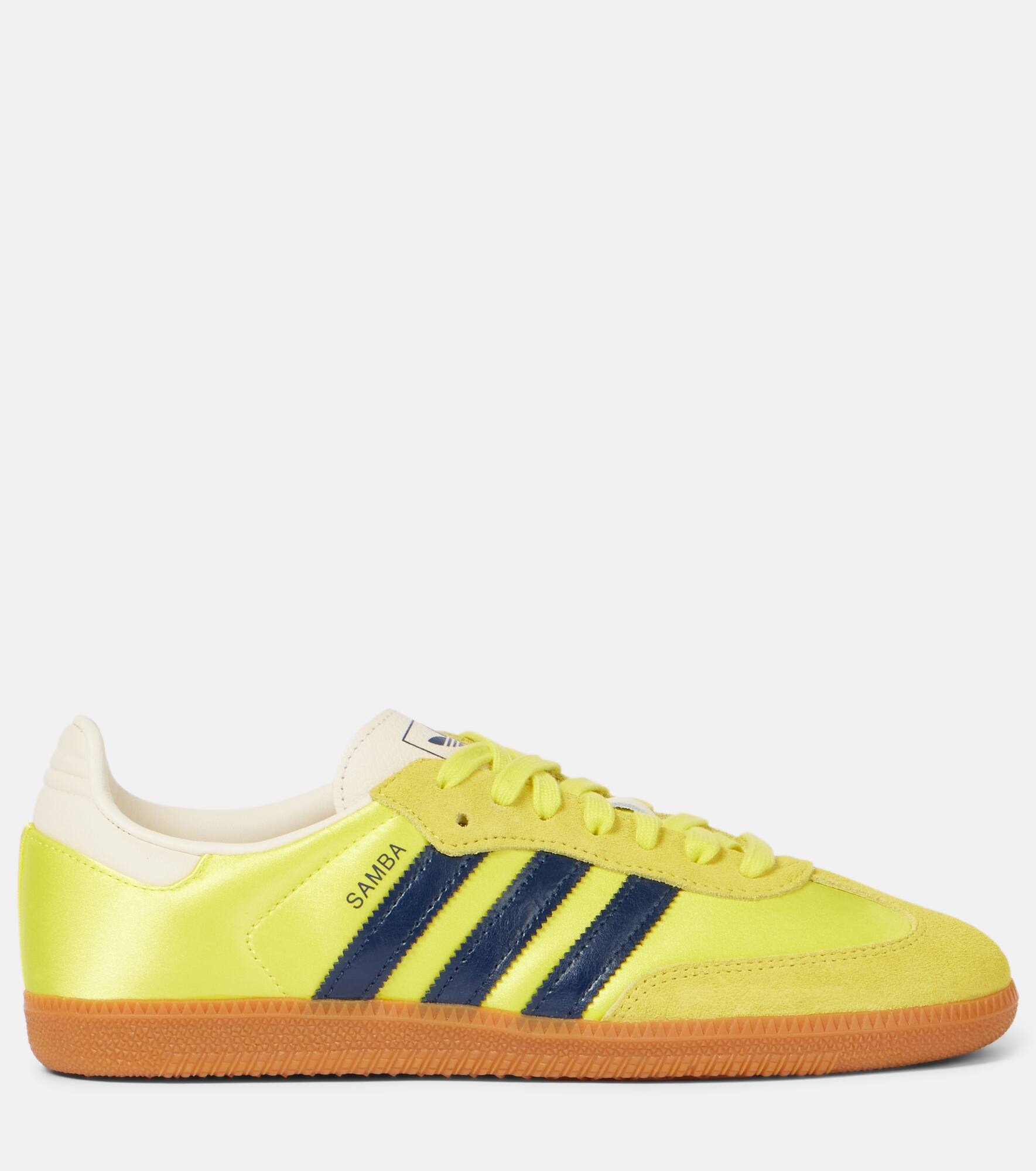 Samba OG suede-trimmed satin sneakers - 4