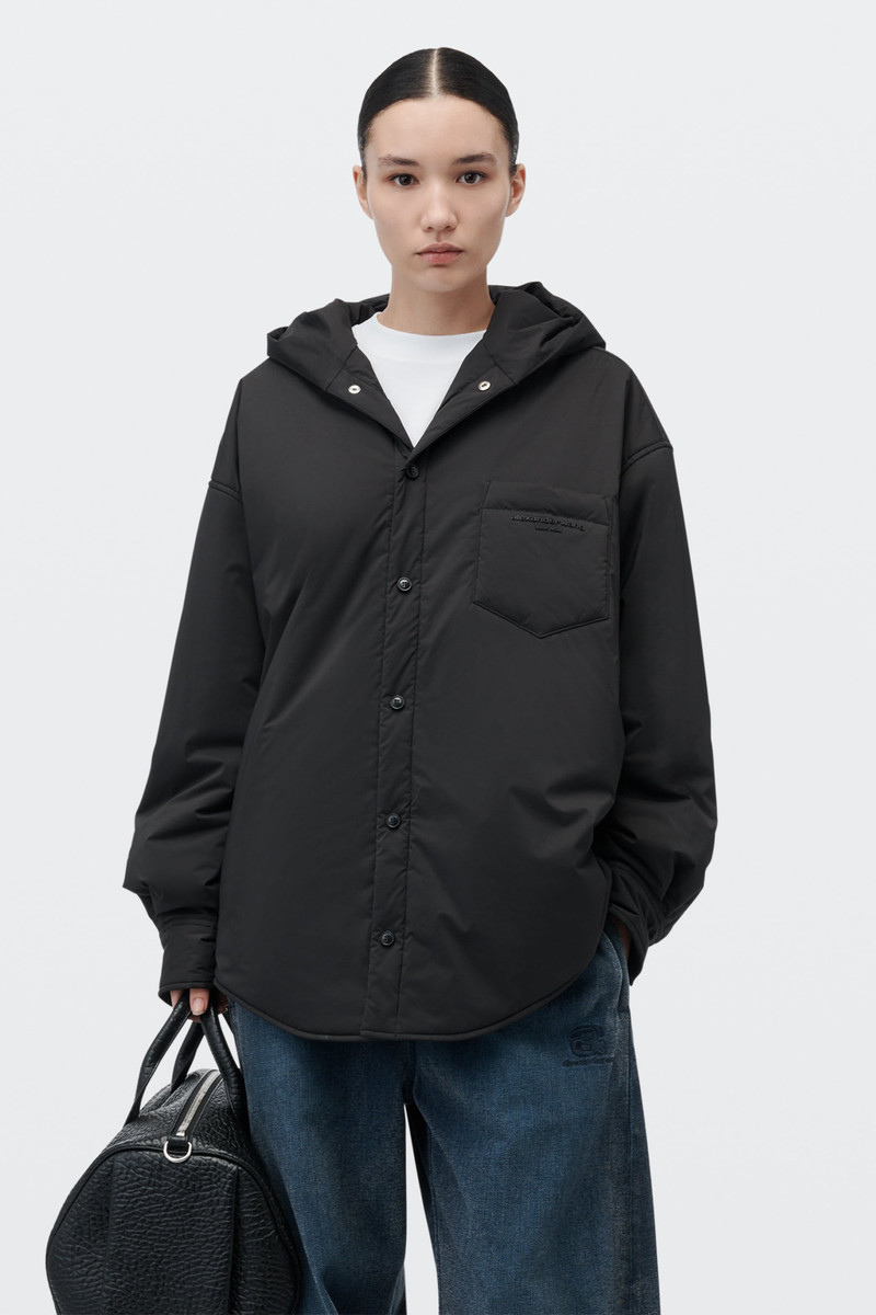 HOODED LIGHTWEIGHT PUFFER SHIRT 3
