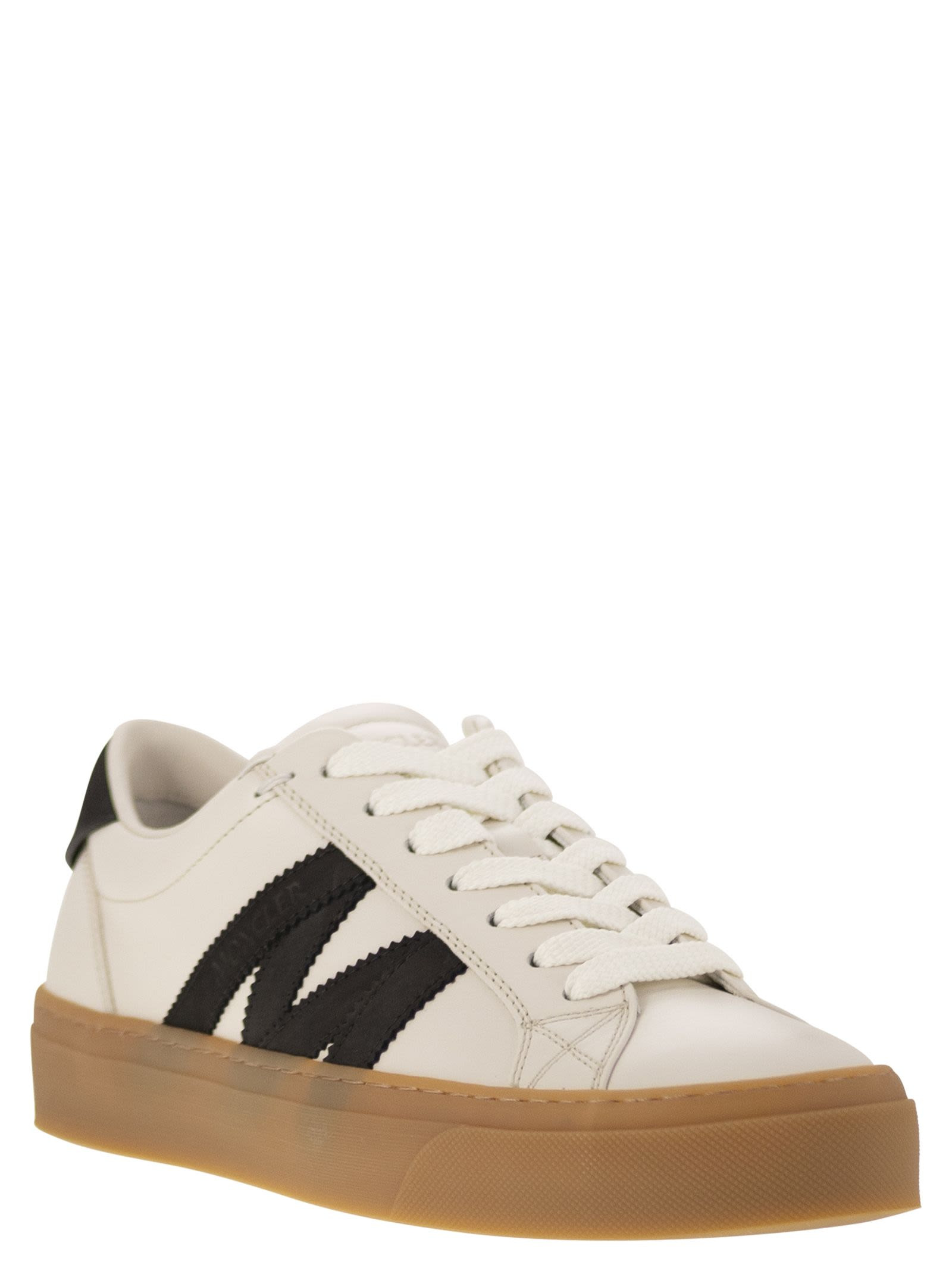 Moncler Men Monaco2 - Leather And Nubuck Sneakers. - 2