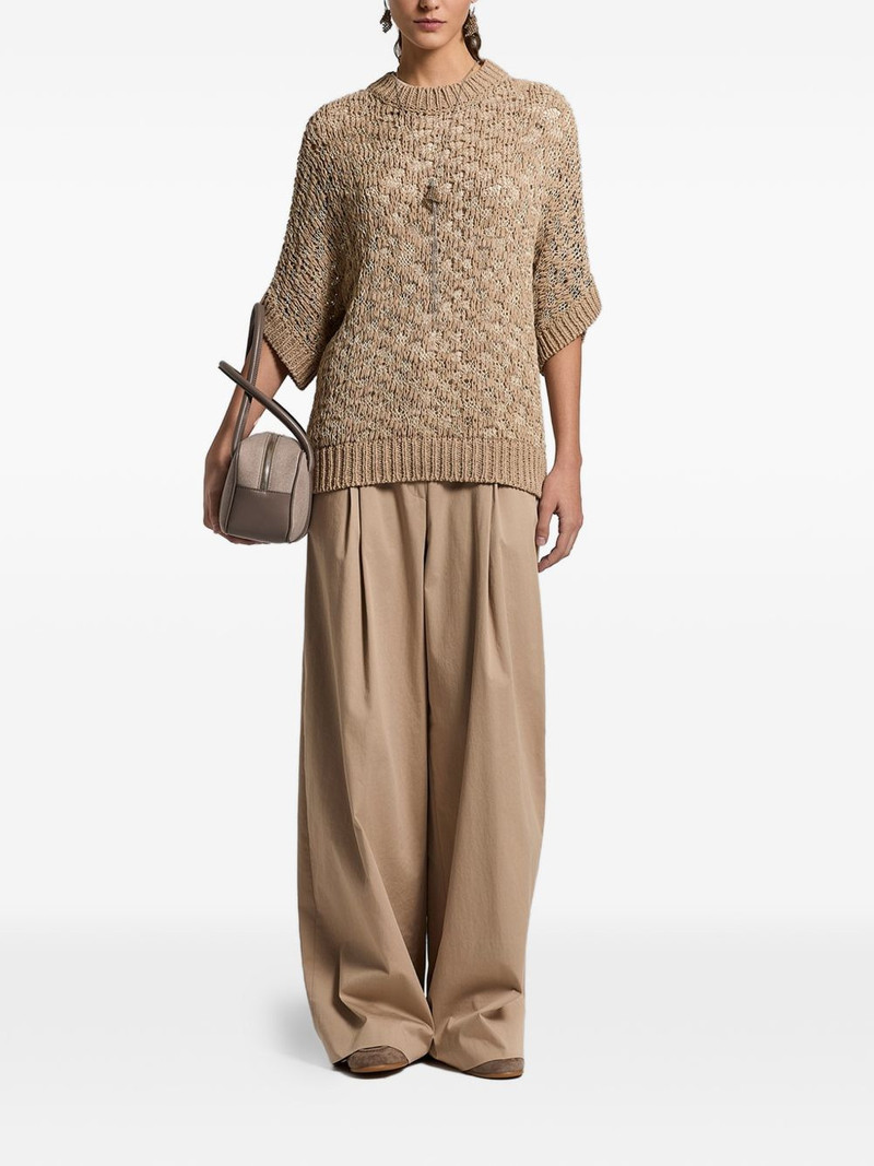 PESERICO pleated wide-leg trousers outlook