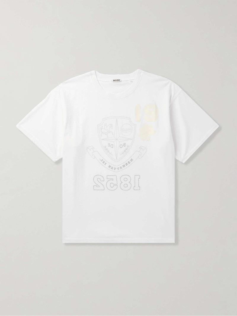 Cropped Reversible Printed Cotton-Jersey T-Shirt - 1