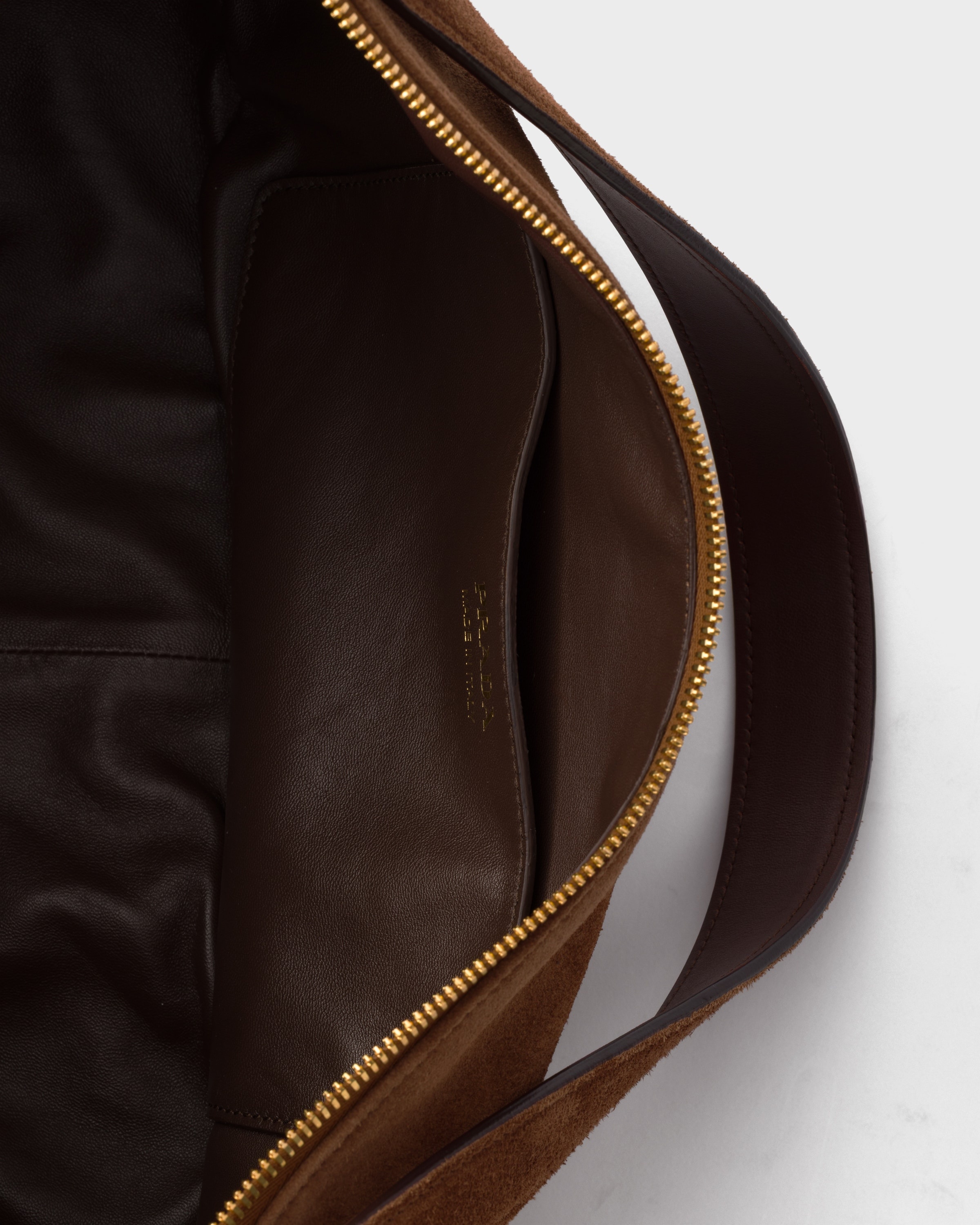 Prada Demi-lune large suede shoulder bag - 5