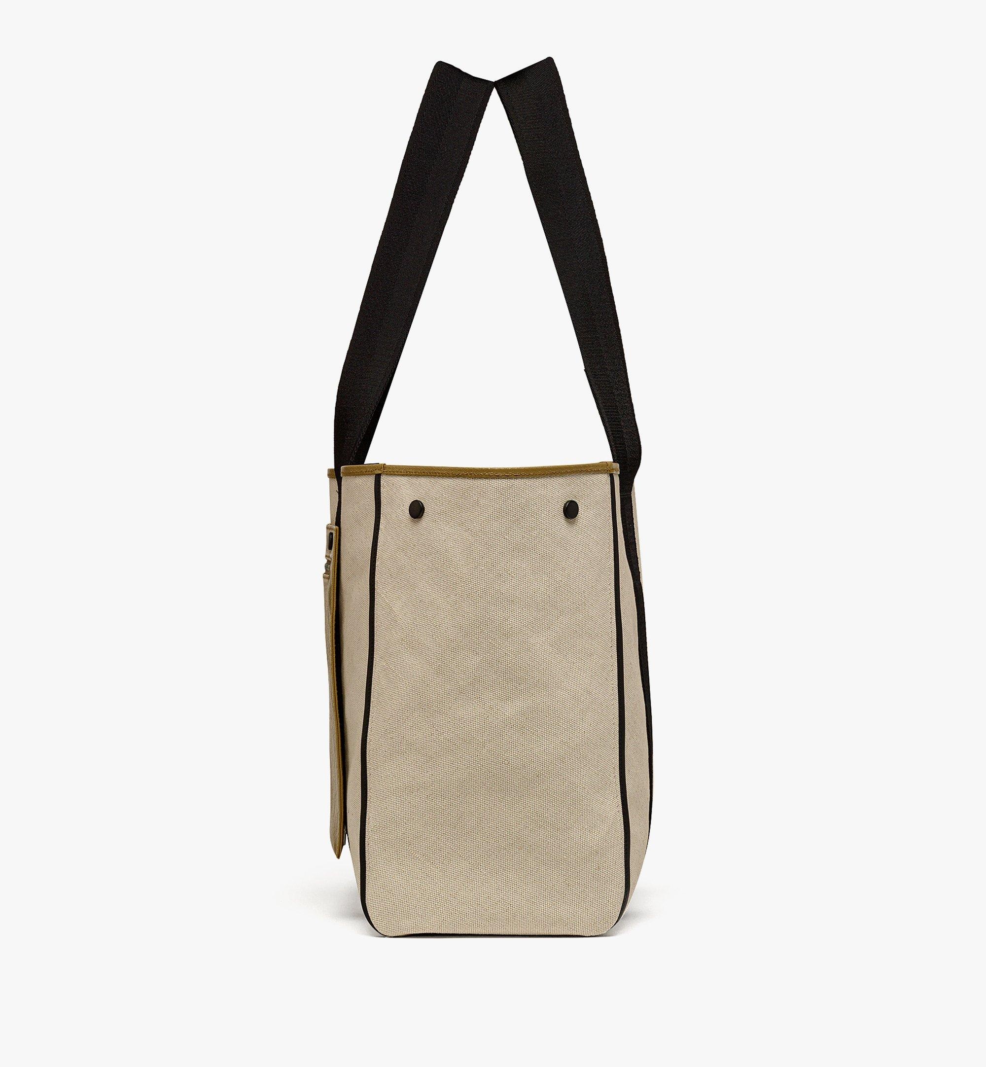 Reversible Diamond Tote in Canvas Leather Mix - 7