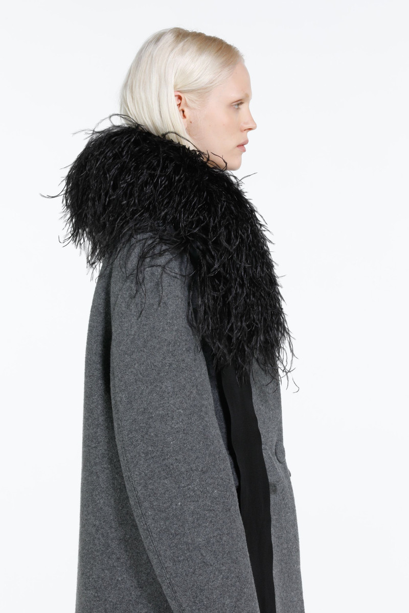 FEATHER-TRIM SCARF 3