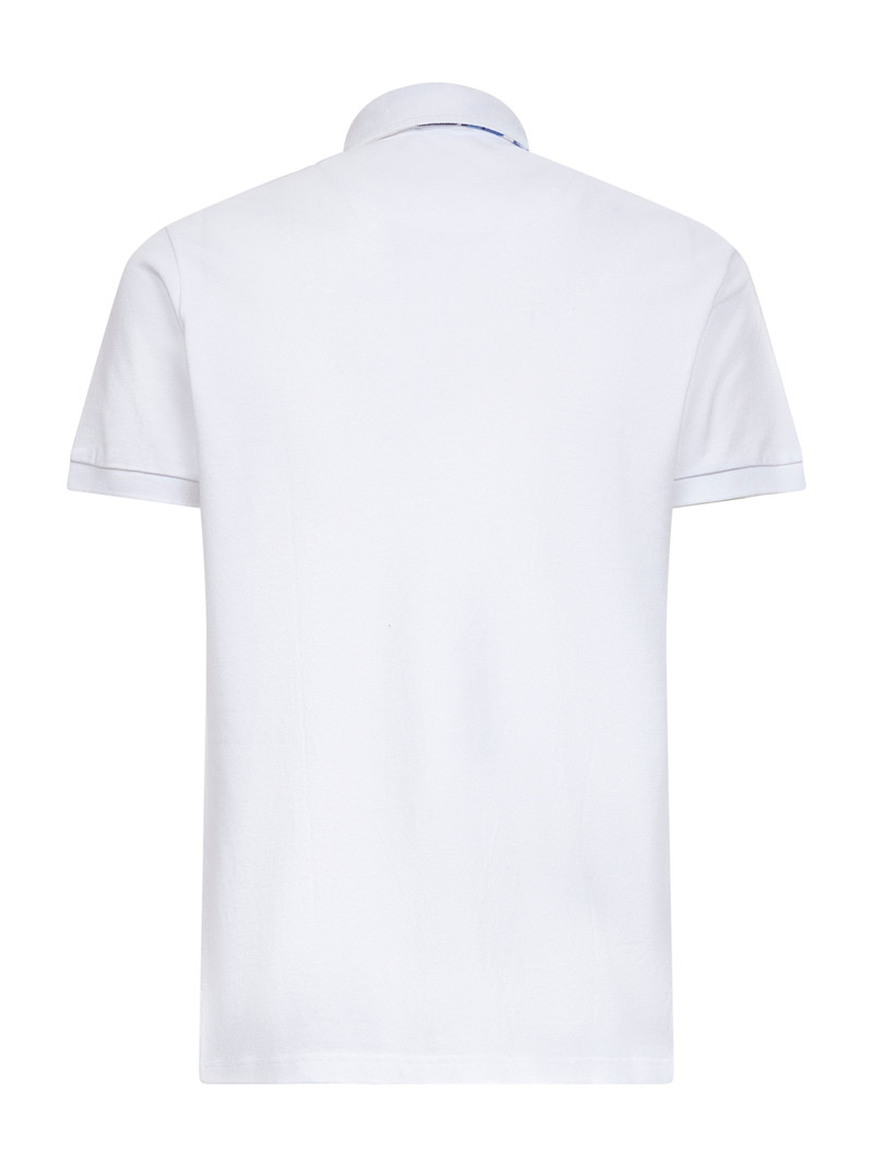 Etro White cotton piquet polo shirt outlook