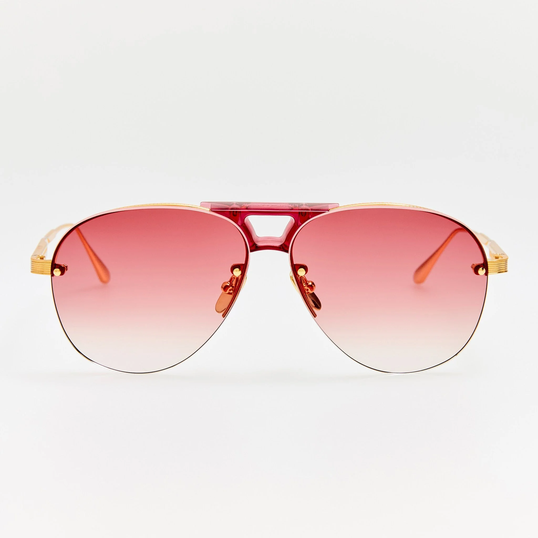 Taya Sunglasses in 22K Gold and Red - 1