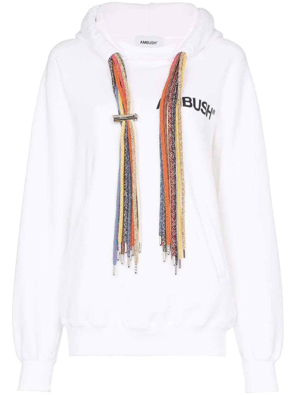 logo print multi-cord hoodie - 1