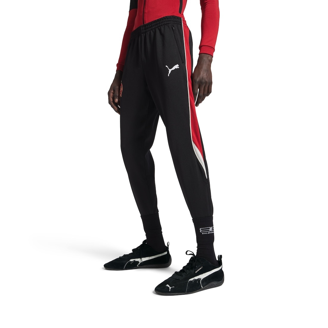 Balenciaga I Puma Fitted Tracksuit Pants in Black/red - 5