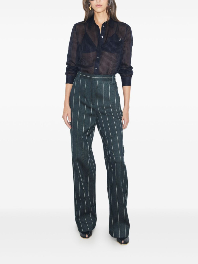 TORY BURCH pinstripe button-up shirt outlook