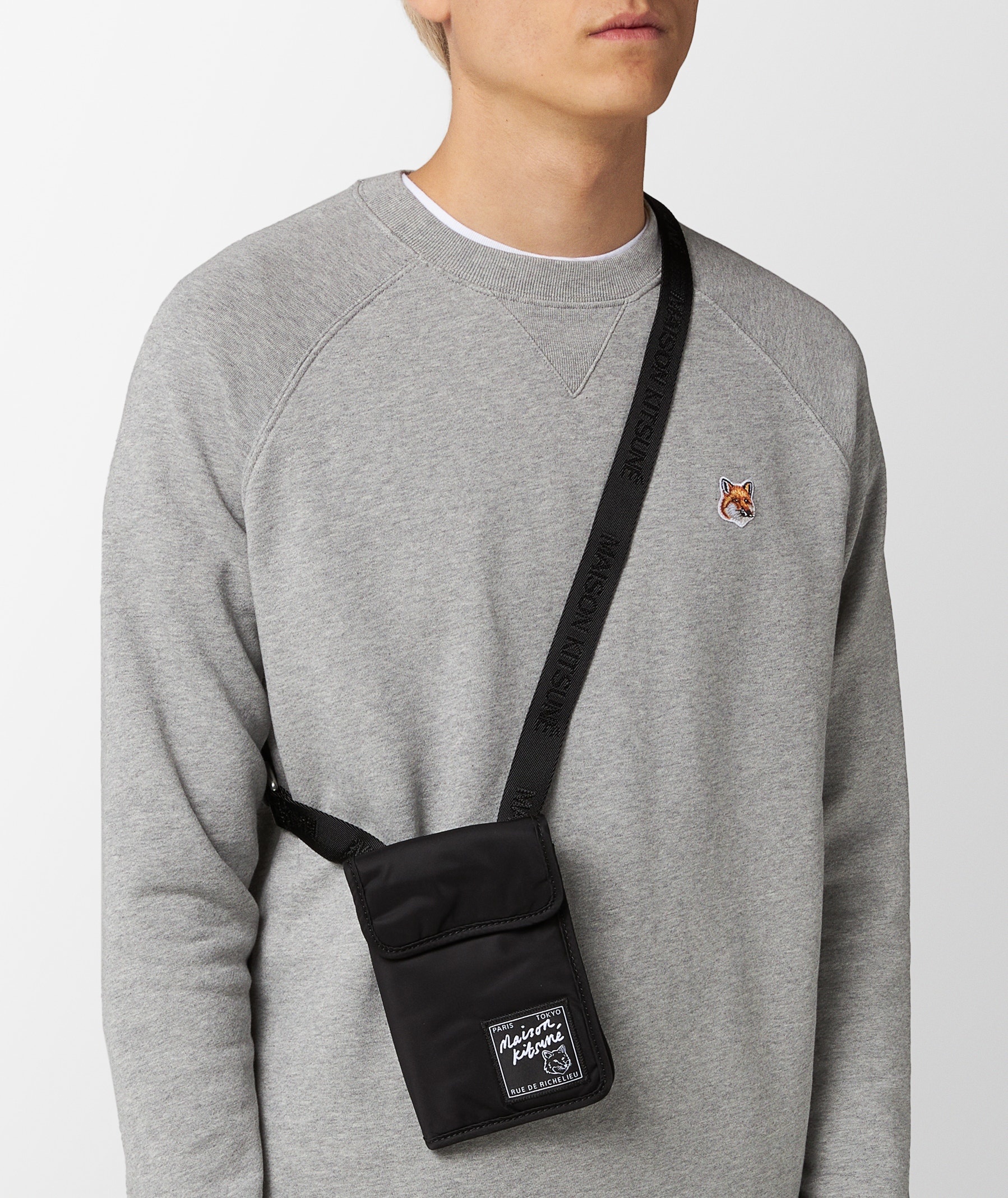 【関税込み】Neck Pouch Crossbody - Maison Kitsune - Nylon - Maison Kitsuné - Nylon Crossbody Pouch | HBX - Globally