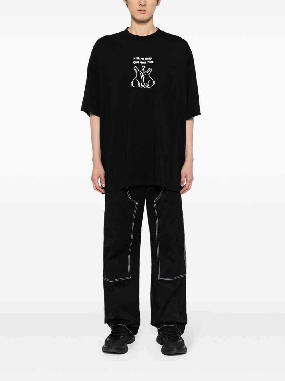 slogan-print cotton T-shirt - 2
