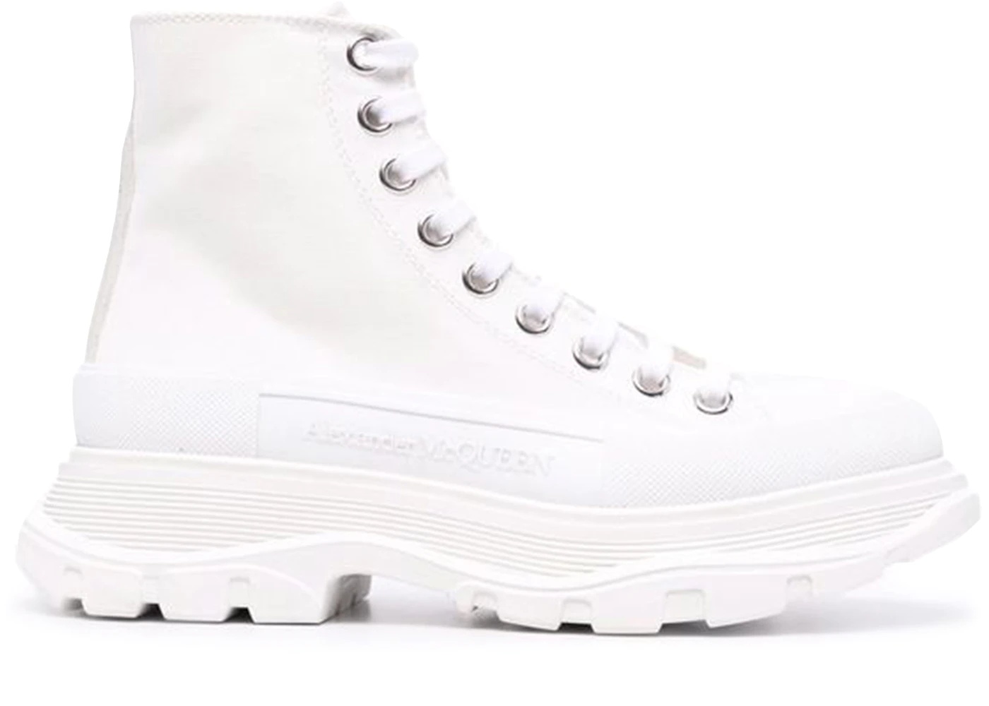 Alexander McQueen Tread Slick Boot Canvas White White (W) - 1