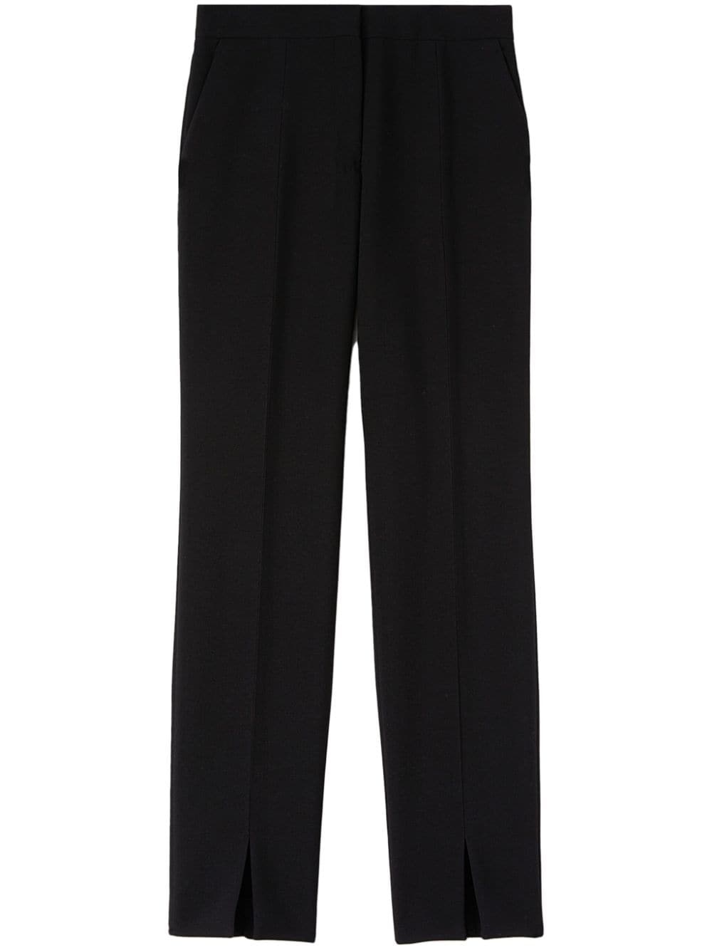 high-waist wool straight-leg trousers - 1