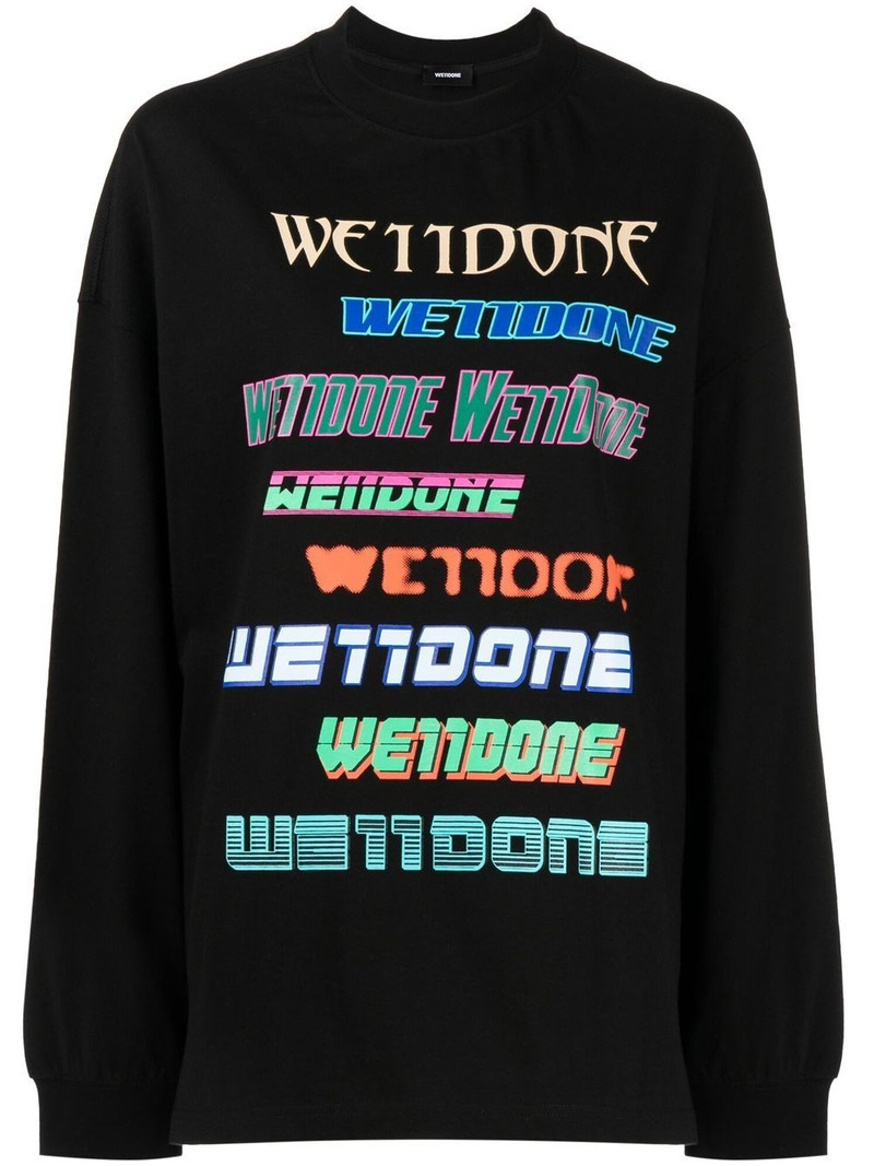 multi-logo cotton sweatshirt 1