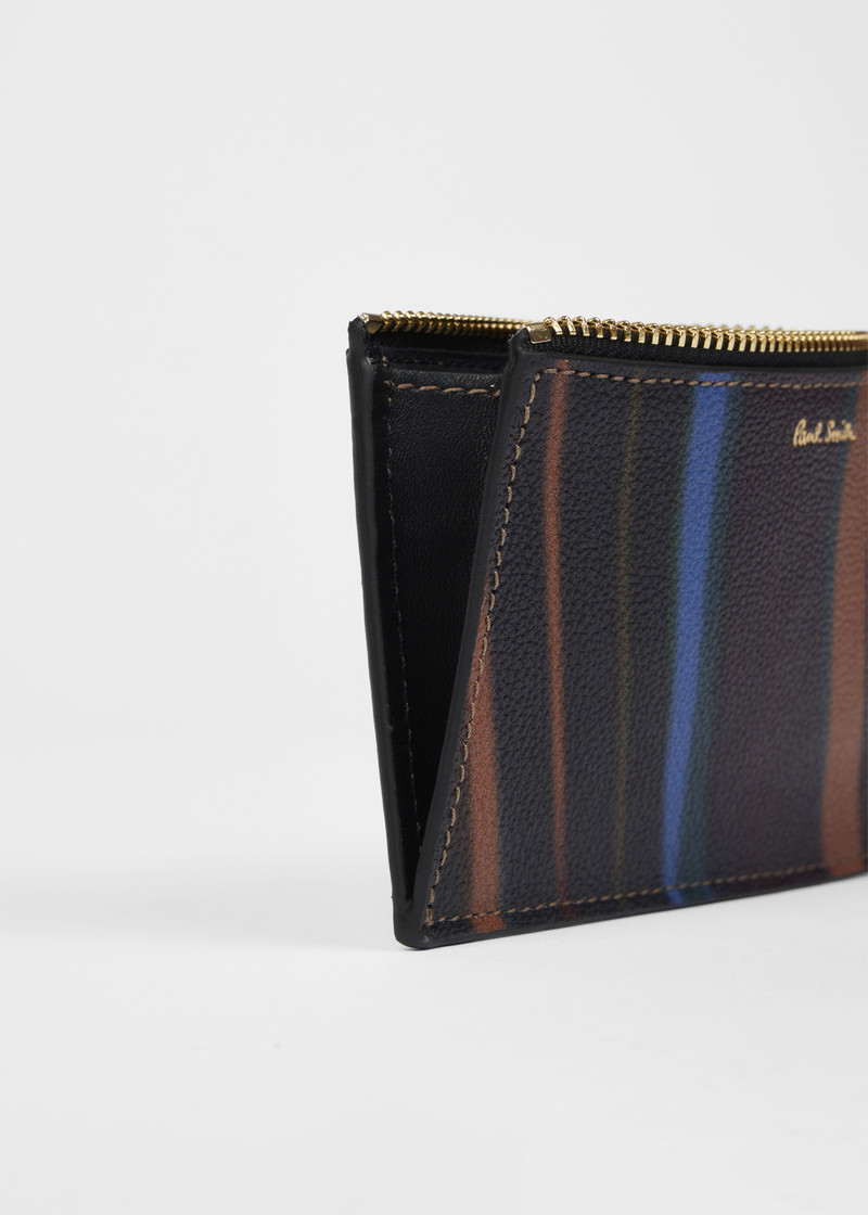 Women's 'Midnight Swirl' Leather Small Zip-Fastening Purse 3