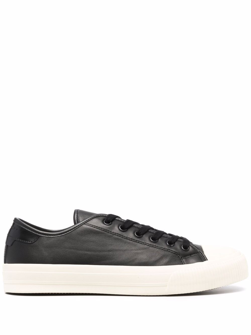 low-top leather sneakers - 1