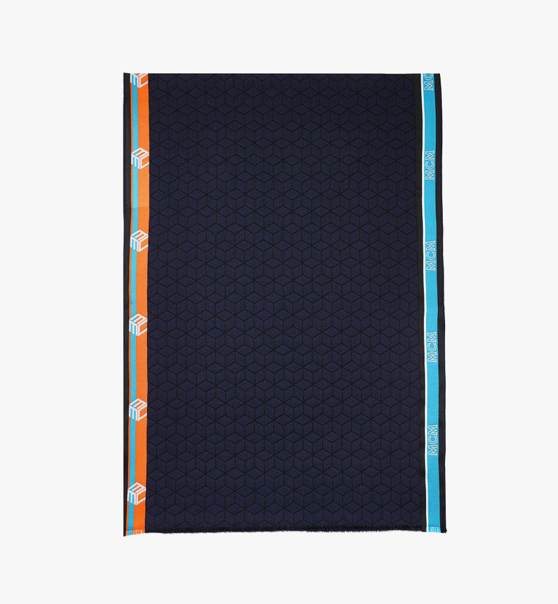 Cubic Logo Jacquard Stole 1