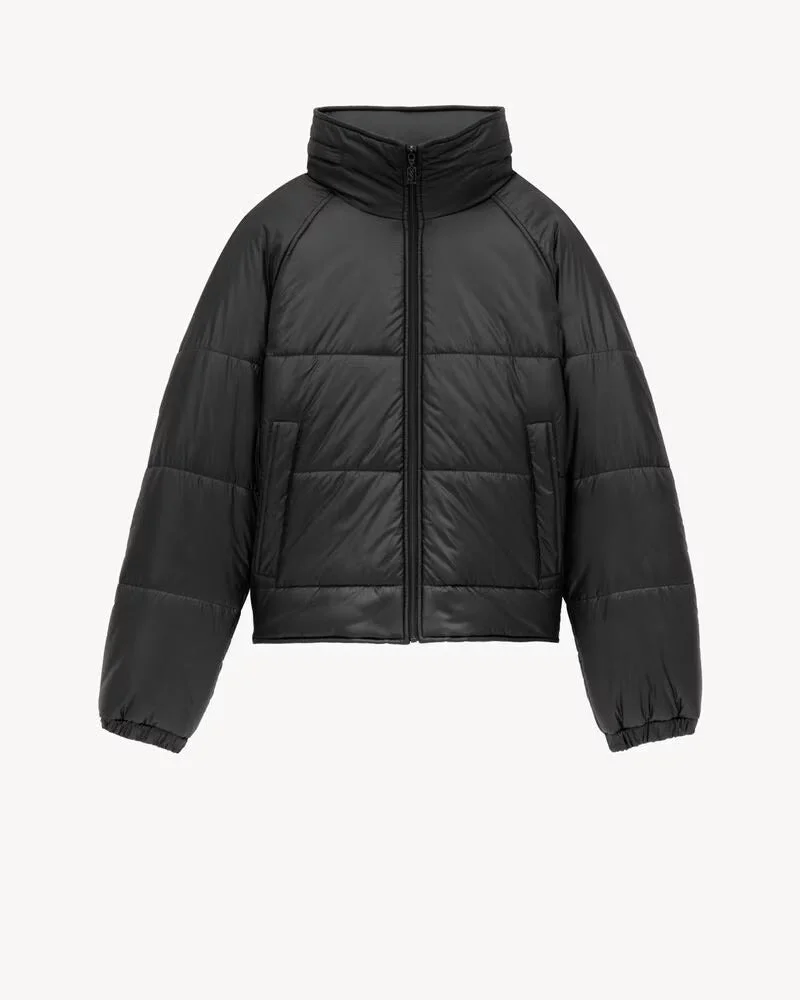 Saint Laurent "cassandre" Nylon Down Jacket - 1