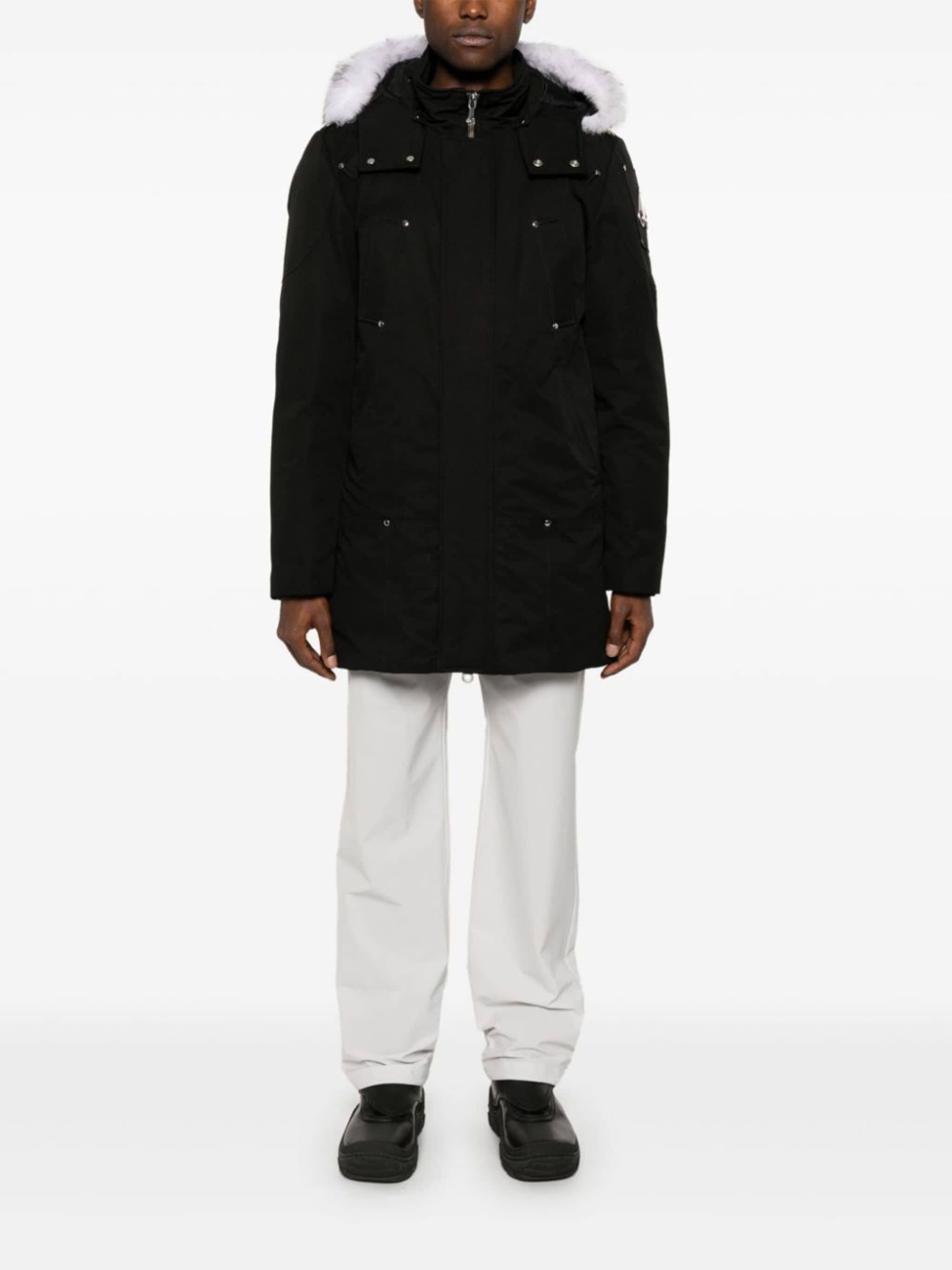 shearling-trim parka - 2