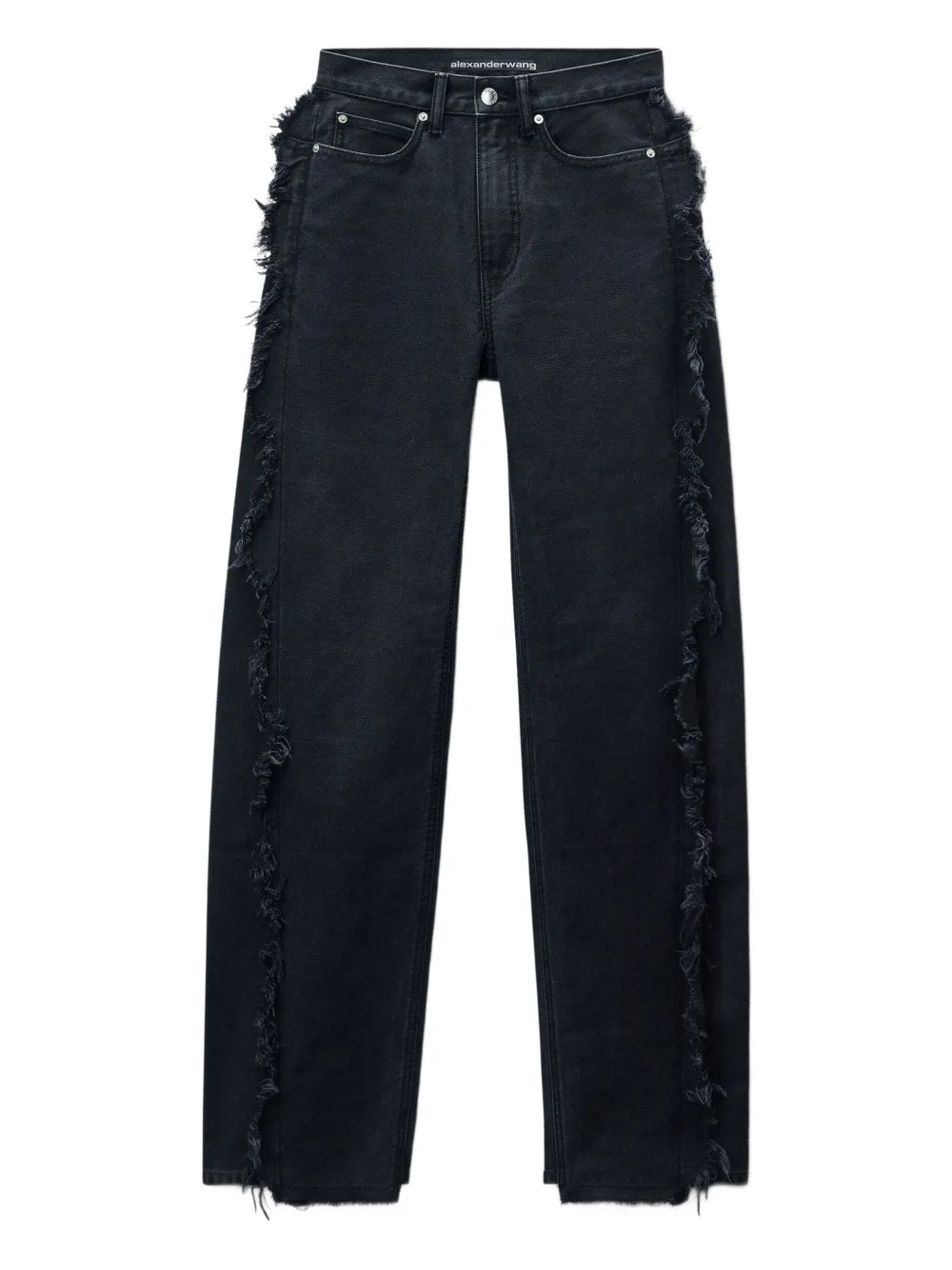 ALEXANDER WANG - Unisex Float Uneven Side Seam Fray Jean - 4