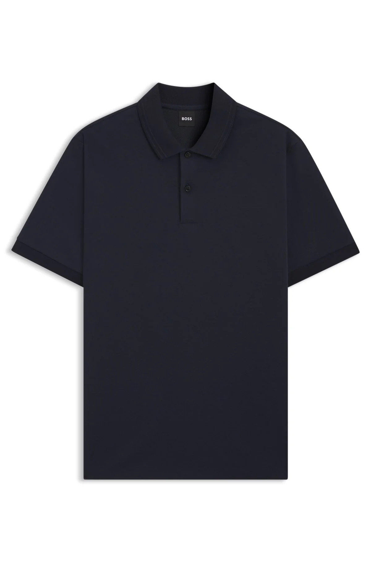 MONOGRAM-PLACKET POLO SHIRT IN A COTTON BLEND - 1