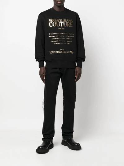 VERSACE JEANS COUTURE logo crew-neck sweatshirt outlook