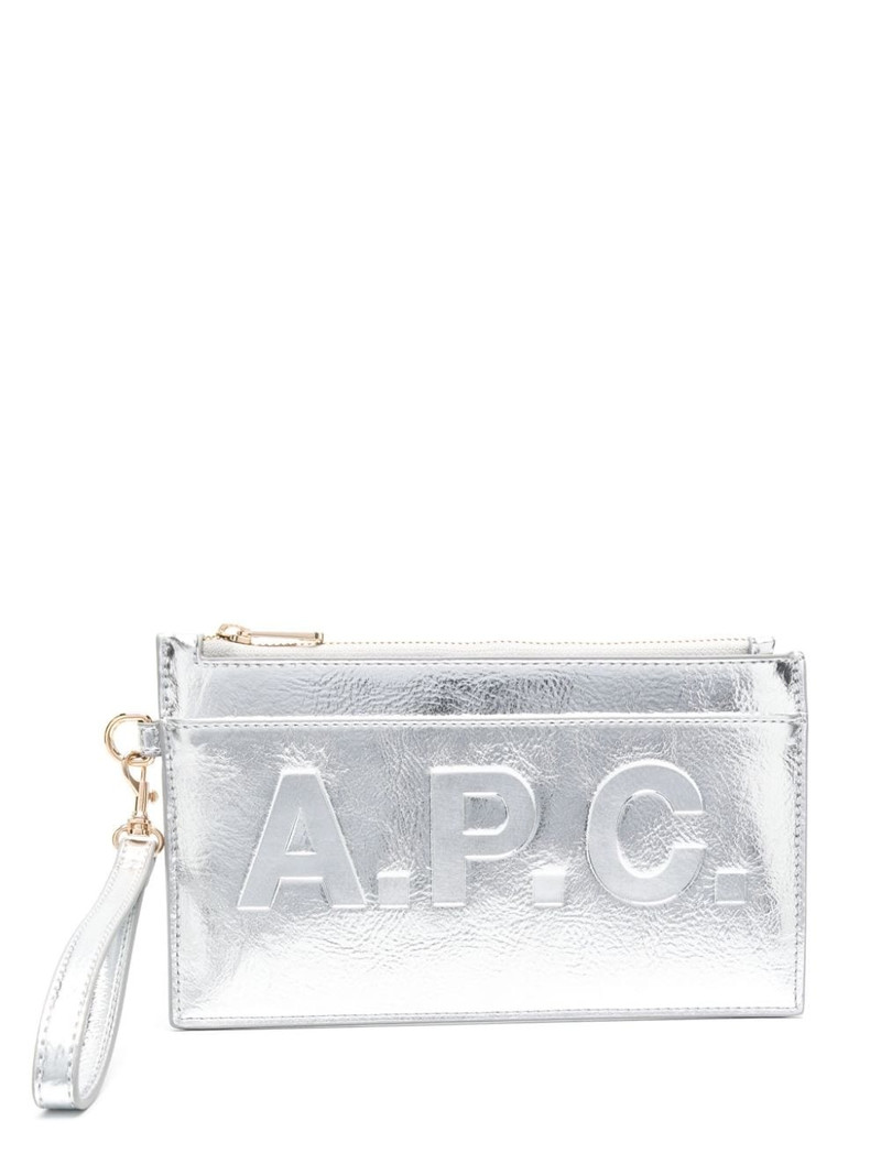 zip-up leather clutch bag 1