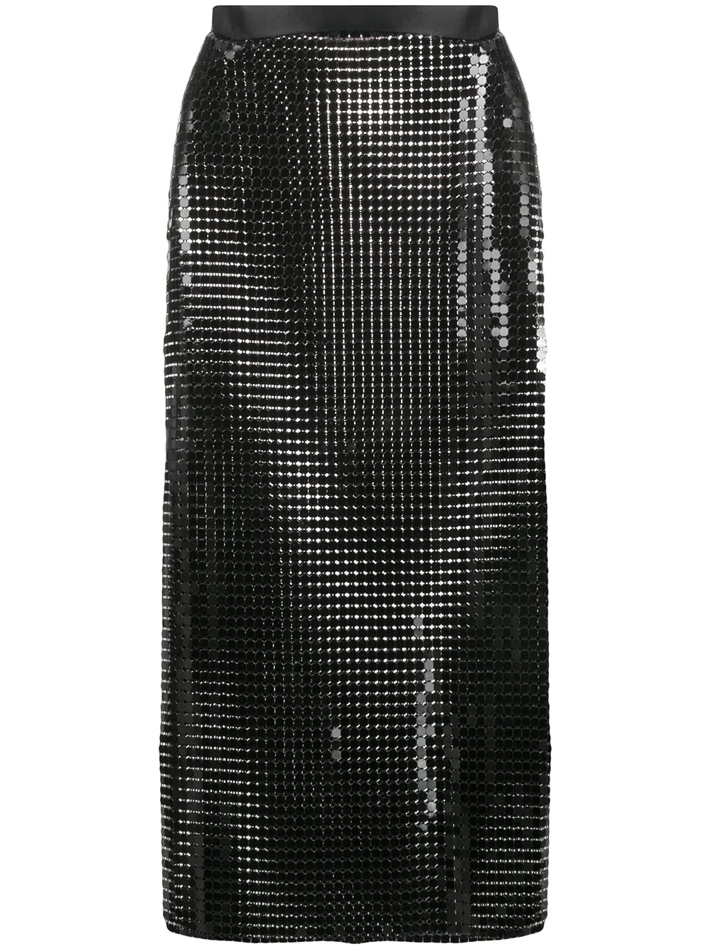 chainmail side-slit midi-skirt - 1