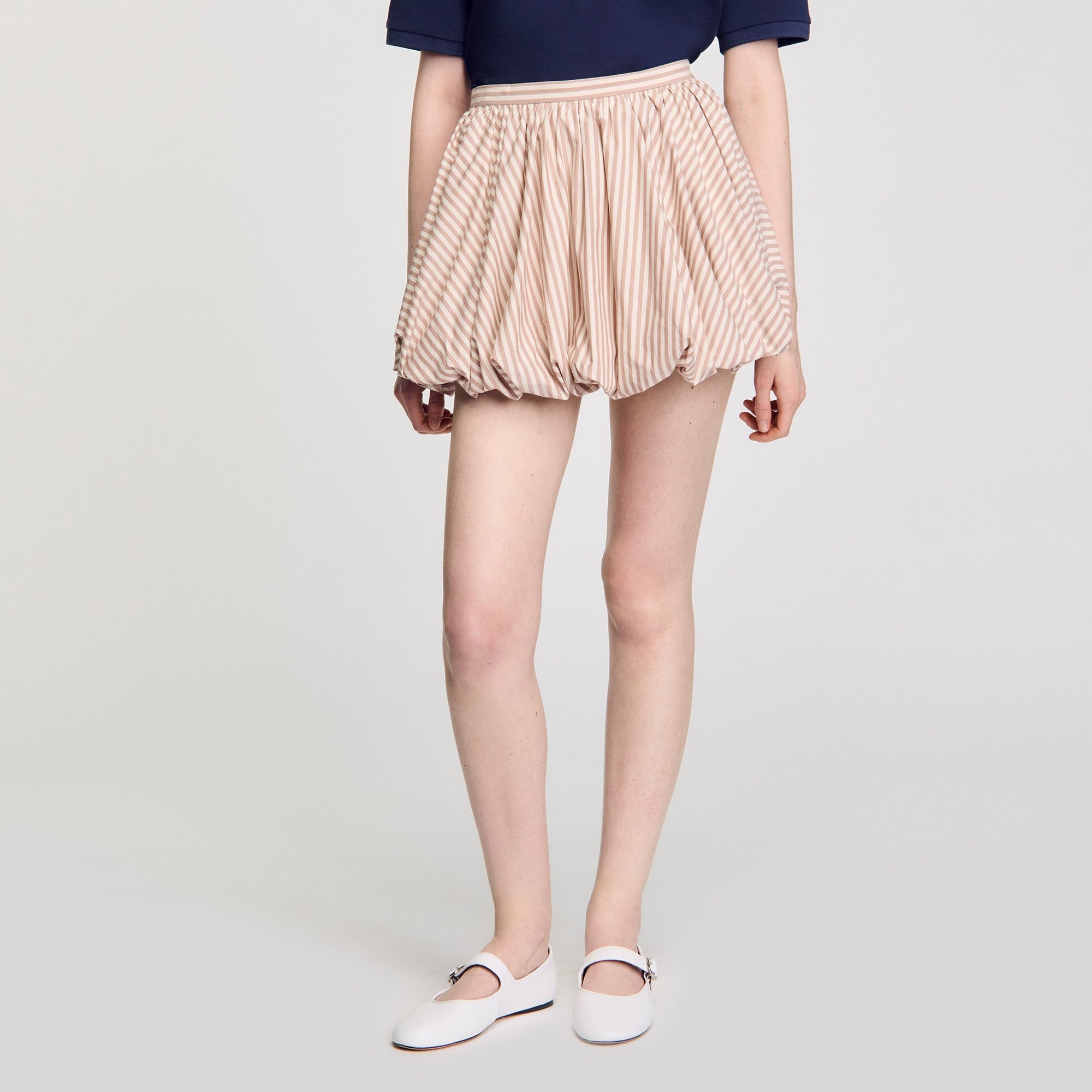 STRIPED BUBBLE SKIRT - 4
