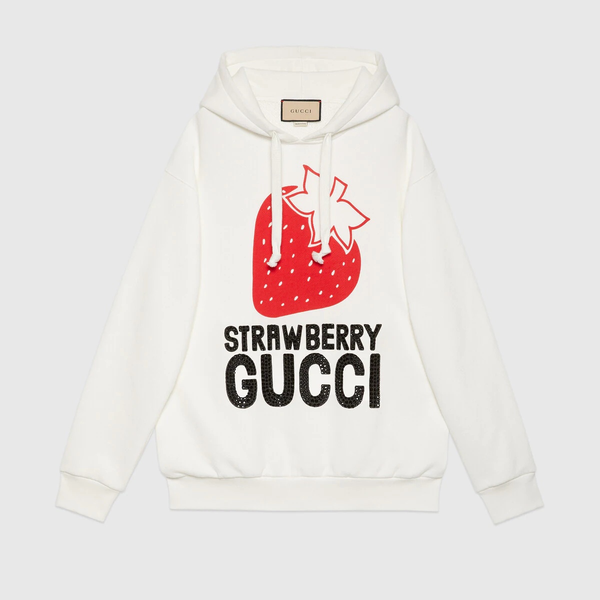 'Strawberry Gucci' cotton sweatshirt - 1